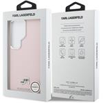 Karl Lagerfeld Grained PU Leather K&CH Heads Magnetic kryt pre Samsung Galaxy S26 Ultra, ružový