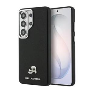 Karl Lagerfeld Grained PU Leather K&CH Heads Magnetic Zadní Kryt pro Samsung Galaxy S26 Ultra Black