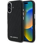 Karl Lagerfeld Grained PU Repeated Logo MagSafe kryt pre iPhone 16, čierny