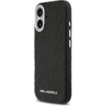 Karl Lagerfeld Grained PU Repeated Logo MagSafe kryt pre iPhone 17, čierny