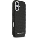 Karl Lagerfeld Grained PU Repeated Logo MagSafe kryt pre iPhone 17, čierny