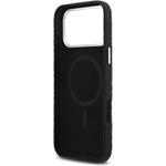 Karl Lagerfeld Grained PU Repeated Logo MagSafe kryt pre iPhone 17 Pro Max, čierny