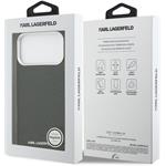 Karl Lagerfeld Grained PU Repeated Logo MagSafe kryt pre iPhone 17 Pro Max, čierny