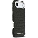 Karl Lagerfeld Grained PU Repeated Logo MagSafe kryt pre iPhone Air, čierny
