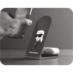 Karl Lagerfeld Ikonic NFT bezdrôtová magnetická nabíjačka 2v1, čierna
