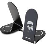 Karl Lagerfeld Ikonic NFT bezdrôtová magnetická nabíjačka 2v1, čierna
