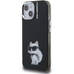 Karl Lagerfeld IML Aquarelle Choupette kryt pre iPhone 15, čierny