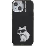 Karl Lagerfeld IML Aquarelle Choupette kryt pre iPhone 15, čierny