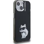Karl Lagerfeld IML Aquarelle Choupette kryt pre iPhone 15, čierny