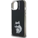 Karl Lagerfeld IML Aquarelle Choupette kryt pre iPhone 15, čierny