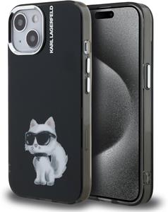 Karl Lagerfeld IML Aquarelle Choupette kryt pre iPhone 15, čierny
