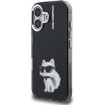 Karl Lagerfeld IML Aquarelle Choupette kryt pre iPhone 16, čierny