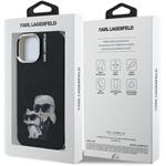 Karl Lagerfeld IML Aquarelle Karl and Choupette kryt pre iPhone 15, čierny