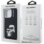 Karl Lagerfeld IML Aquarelle Karl and Choupette kryt pre iPhone 15 Pro Max, čierny
