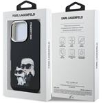 Karl Lagerfeld IML Aquarelle Karl and Choupette kryt pre iPhone 16 Pro, čierny