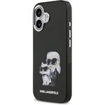 Karl Lagerfeld IML Aquarelle Karl and Choupette kryt pre iPhone 17, čierny