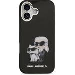 Karl Lagerfeld IML Aquarelle Karl and Choupette kryt pre iPhone 17, čierny