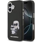 Karl Lagerfeld IML Aquarelle Karl and Choupette kryt pre iPhone 17, čierny