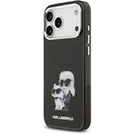 Karl Lagerfeld IML Aquarelle Karl and Choupette kryt pre iPhone 17 Pro Max, čierny