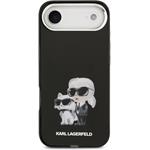 Karl Lagerfeld IML Aquarelle Karl and Choupette kryt pre iPhone Air, čierny