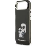 Karl Lagerfeld IML Aquarelle Karl and Choupette kryt pre iPhone Air, čierny