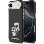 Karl Lagerfeld IML Aquarelle Karl and Choupette kryt pre iPhone Air, čierny