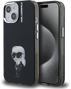 Karl Lagerfeld IML Aquarelle Karl kryt pre iPhone 15, čierny