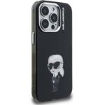 Karl Lagerfeld IML Aquarelle Karl kryt pre iPhone 15 Pro, čierny