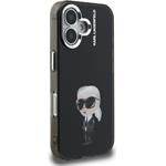 Karl Lagerfeld IML Aquarelle Karl kryt pre iPhone 16, čierny