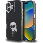 Karl Lagerfeld IML Aquarelle Karl kryt pre iPhone 16, čierny