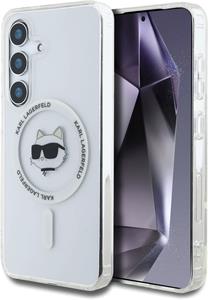 Karl Lagerfeld IML Choupette Head MagSafe kryt pre Samsung Galaxy S25+, transparentný
