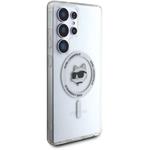 Karl Lagerfeld IML Choupette Head MagSafe kryt pre Samsung Galaxy S25 Ultra, transparentný