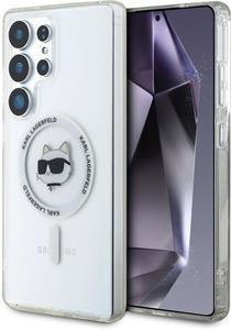 Karl Lagerfeld IML Choupette Head MagSafe kryt pre Samsung Galaxy S25 Ultra, transparentný