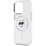 Karl Lagerfeld IML Choupette Head Metal Frame MagSafe kryt pre iPhone 15 Pro Max, transparentný