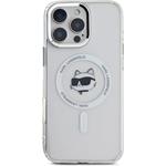 Karl Lagerfeld IML Choupette Head Metal Frame MagSafe kryt pre iPhone 16 Pro Max, priehľadný