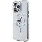 Karl Lagerfeld IML Choupette Head Metal Frame MagSafe kryt pre iPhone 16 Pro Max, priehľadný