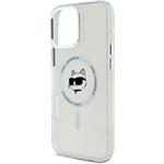 Karl Lagerfeld IML Choupette Head Metal Frame MagSafe kryt pre iPhone 16 Pro Max, priehľadný