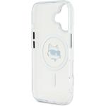 Karl Lagerfeld IML Choupette Head Metal Frame MagSafe kryt pre iPhone 16, transparentný