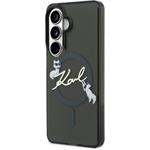 Karl Lagerfeld IML Choupette Karl Script Logo Magnetic kryt pre Samsung Galaxy S26, čierny