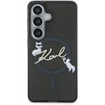 Karl Lagerfeld IML Choupette Karl Script Logo Magnetic kryt pre Samsung Galaxy S26, čierny