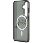 Karl Lagerfeld IML Choupette Karl Script Logo Magnetic kryt pre Samsung Galaxy S26, čierny