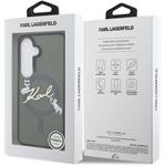 Karl Lagerfeld IML Choupette Karl Script Logo Magnetic kryt pre Samsung Galaxy S26, čierny