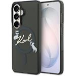 Karl Lagerfeld IML Choupette Karl Script Logo Magnetic kryt pre Samsung Galaxy S26, čierny