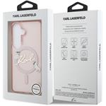 Karl Lagerfeld IML Choupette Karl Script Logo Magnetic kryt pre Samsung Galaxy S26, ružový