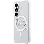 Karl Lagerfeld IML Choupette Karl Script Logo Magnetic kryt pre Samsung Galaxy S26, transparentný