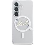 Karl Lagerfeld IML Choupette Karl Script Logo Magnetic kryt pre Samsung Galaxy S26, transparentný