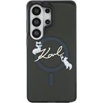 Karl Lagerfeld IML Choupette Karl Script Logo Magnetic kryt pre Samsung Galaxy S26 Ultra, čierny