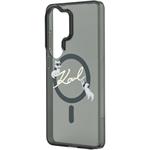 Karl Lagerfeld IML Choupette Karl Script Logo Magnetic kryt pre Samsung Galaxy S26 Ultra, čierny