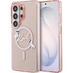 Karl Lagerfeld IML Choupette Karl Script Logo Magnetic kryt pre Samsung Galaxy S26 Ultra, ružový