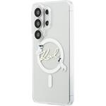 Karl Lagerfeld IML Choupette Karl Script Logo Magnetic kryt pre Samsung Galaxy S26 Ultra, transparentný